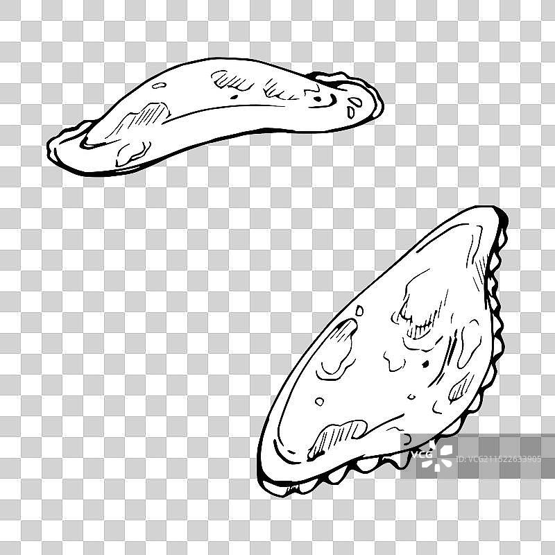 手绘传统肉类蔬菜馅料图片素材