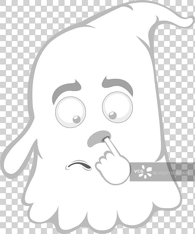 鬼拿着冥币抠鼻子图片素材