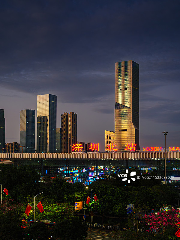 深圳北站交通枢纽 高铁站 人流图片素材