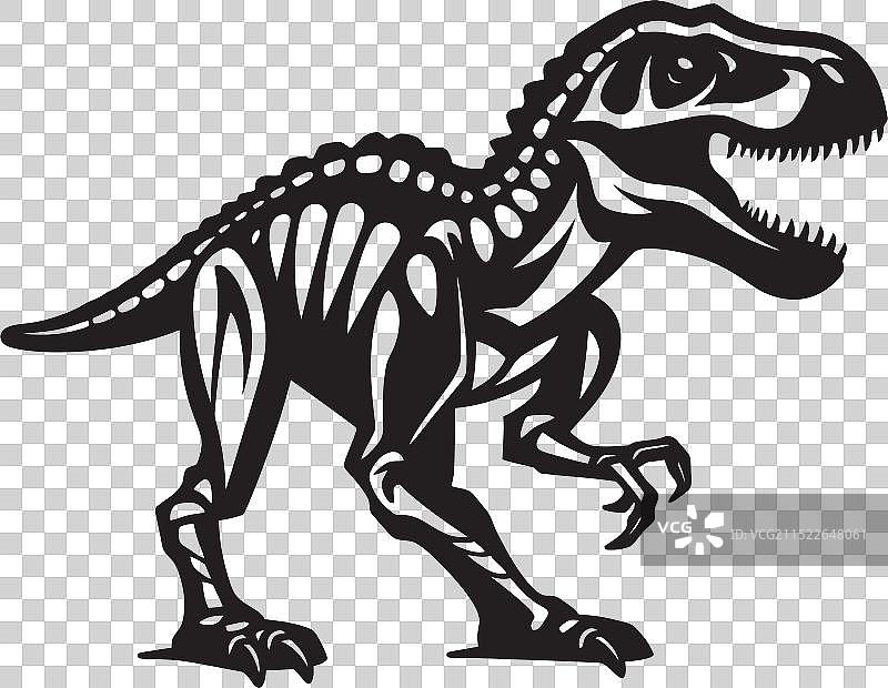 中生代标志图形设计与霸王龙图片素材