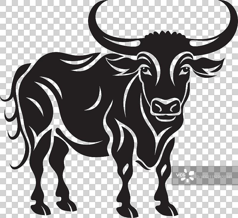 太平洋牛科动物塔希提风格公牛部落图标图片素材