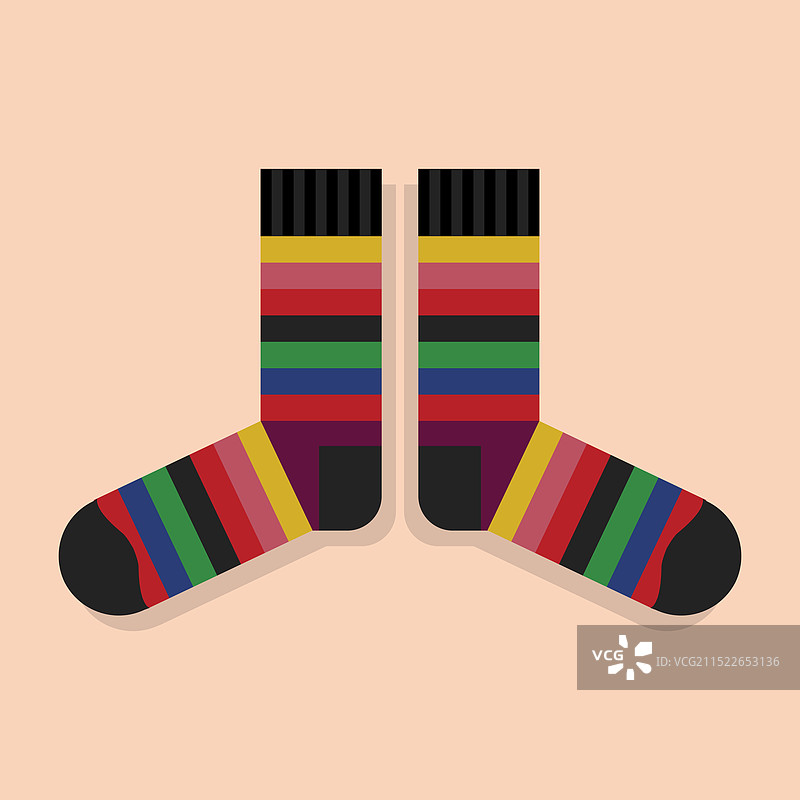 粉色复古时髦袜子图片素材