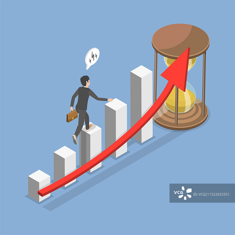 2.5D时间扁平风格图片素材