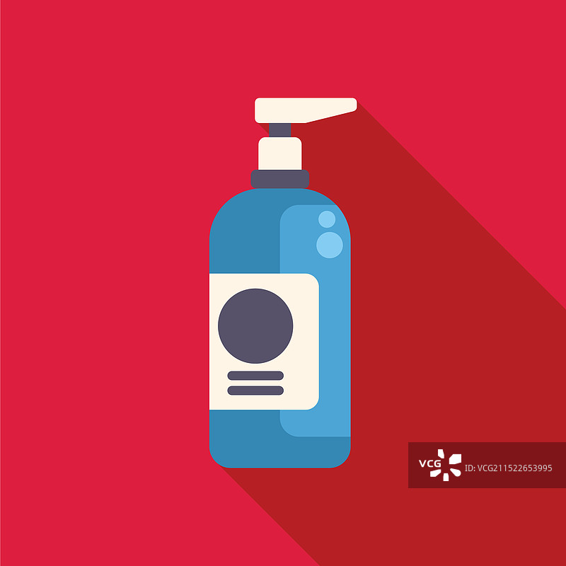 含泵蓝色塑料瓶分配器图片素材