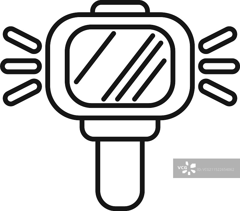 手电筒光束图标轮廓样式图片素材
