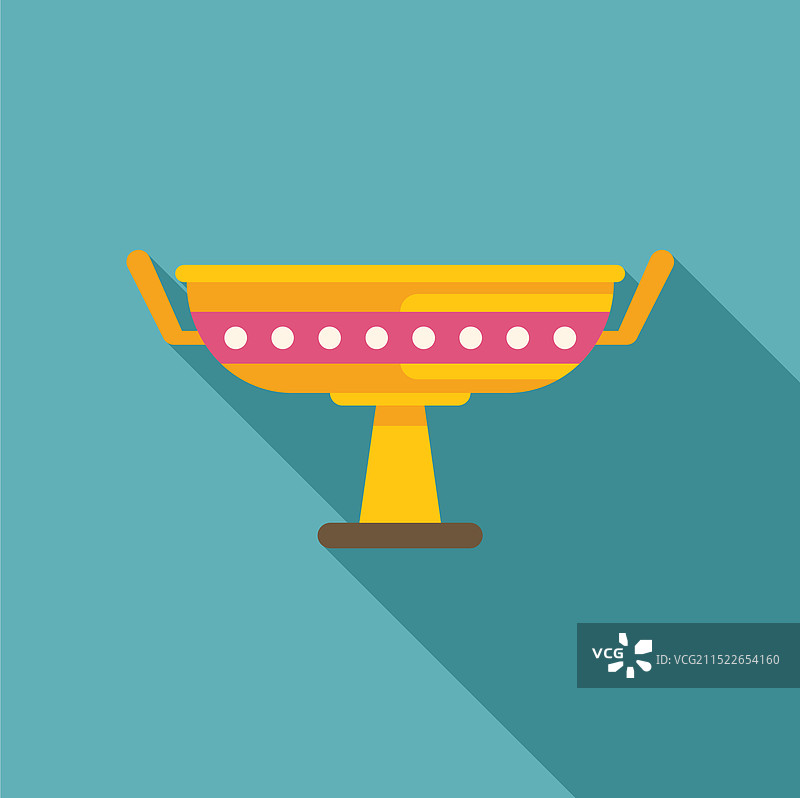 蓝色背景上的金色碗型奖杯图片素材