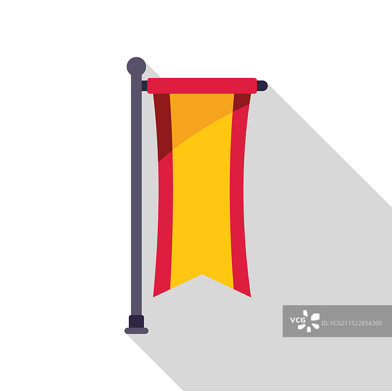 旗杆上悬挂的竖版banner图片素材