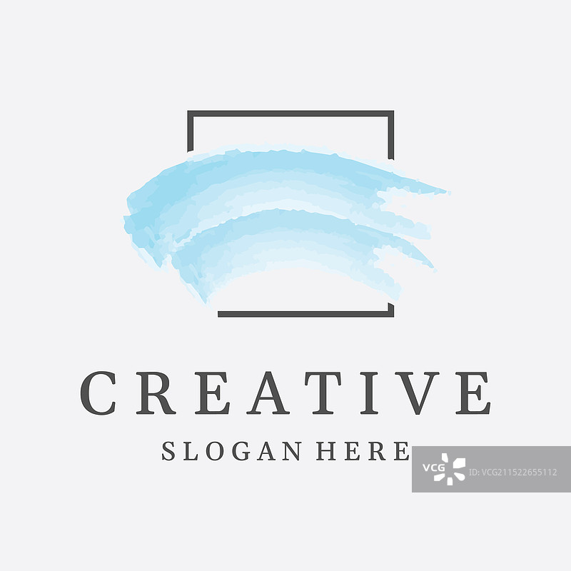 抽象设计水彩笔触模板图片素材