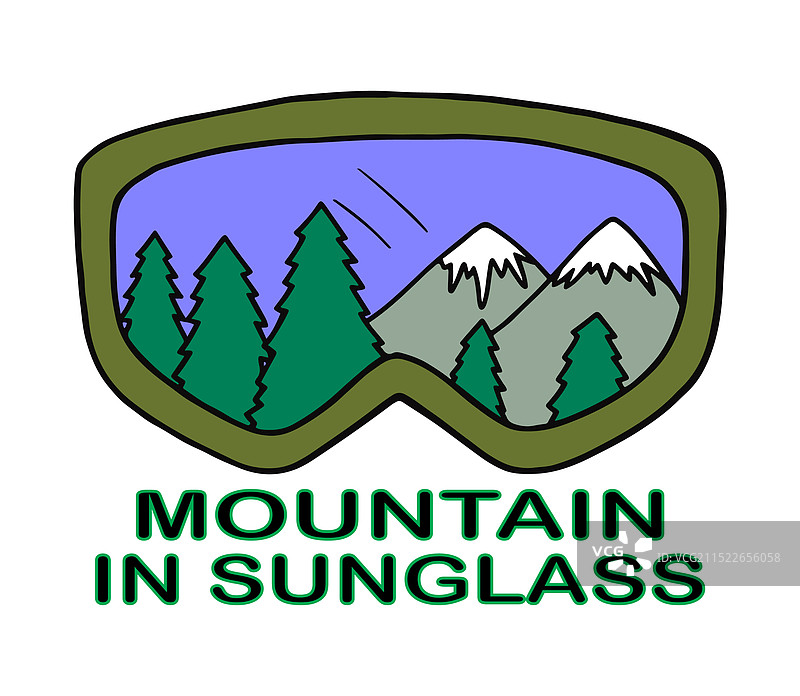现代山峰太阳镜艺术风格图片素材
