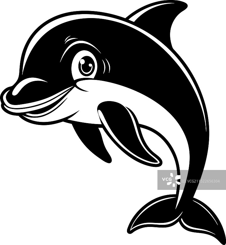可爱的微笑海豚图片素材