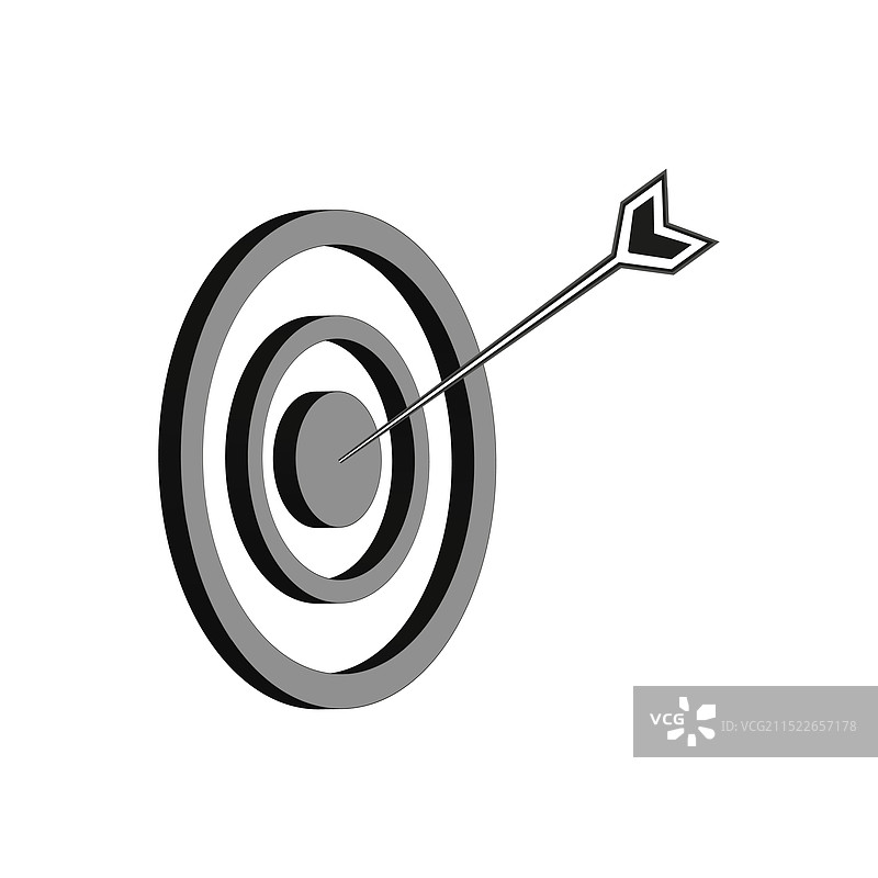 带有箭靶的靶心符号，精准聚焦图片素材