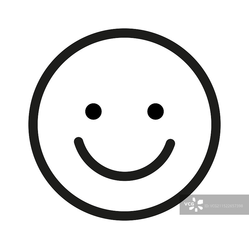 黑色简约圆形笑脸图标设计图片素材