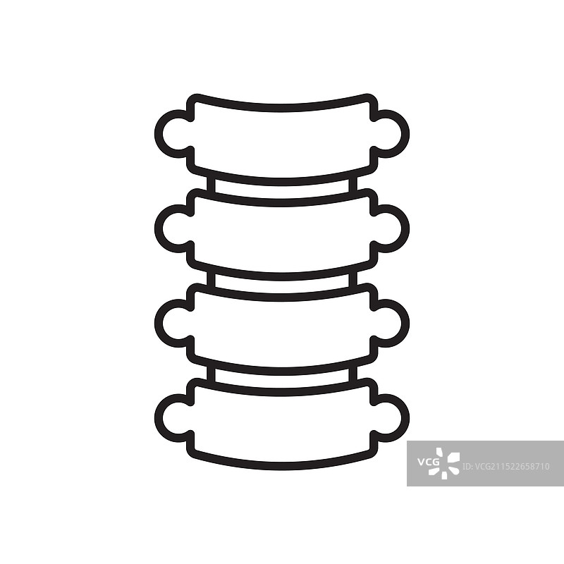 人体脊柱扫描图标集医疗背骨X光图片素材