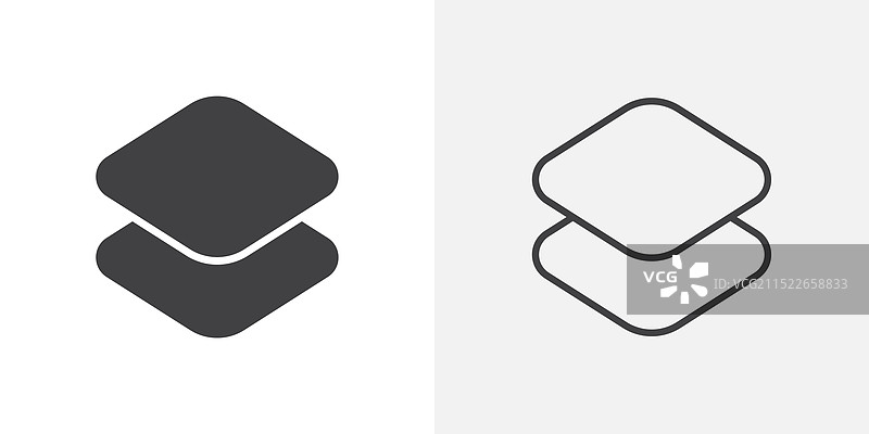 图层图标（扁平简约设计）图片素材