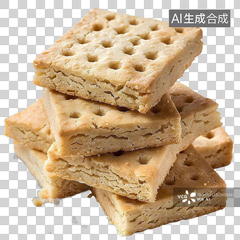 【AI数字艺术】[免抠PNG素材]四块苏格兰脆饼叠在一起图片素材