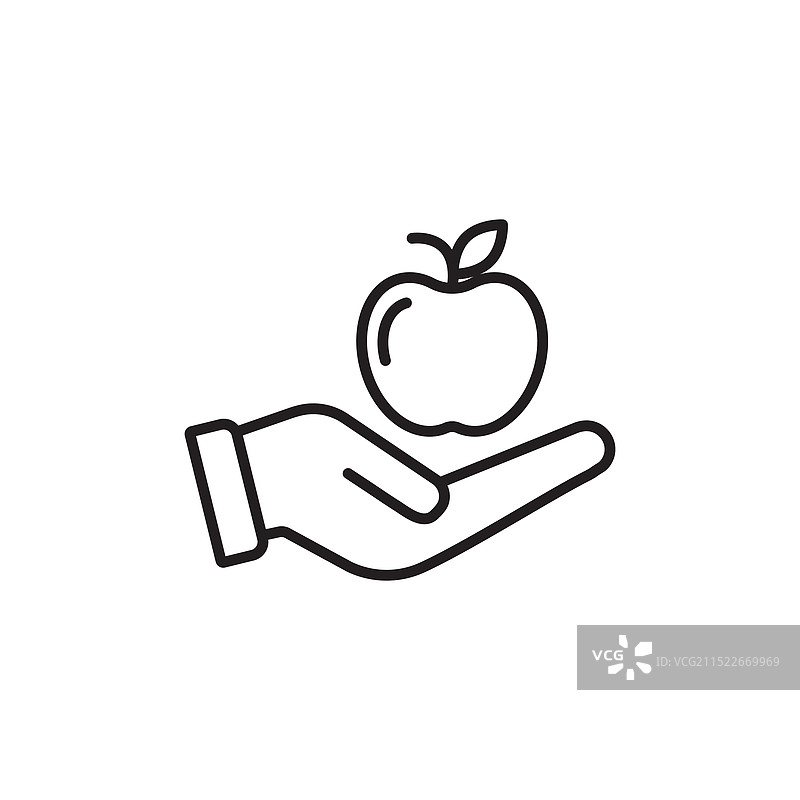 手持苹果图标集：苹果水果零食图片素材