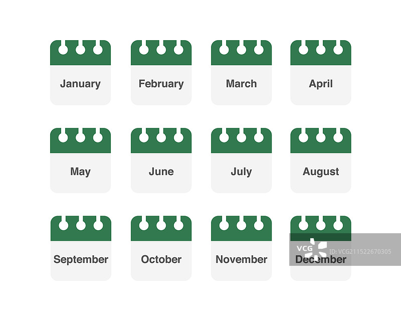 每日、每月、每年日历图标合集图片素材