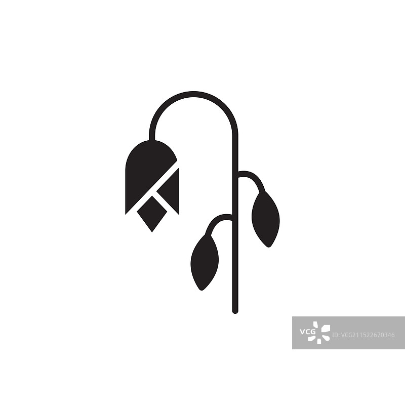 枯萎的花朵图标集植物死亡和枯萎图片素材