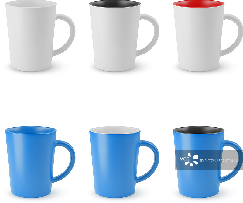 一组空杯子图片素材