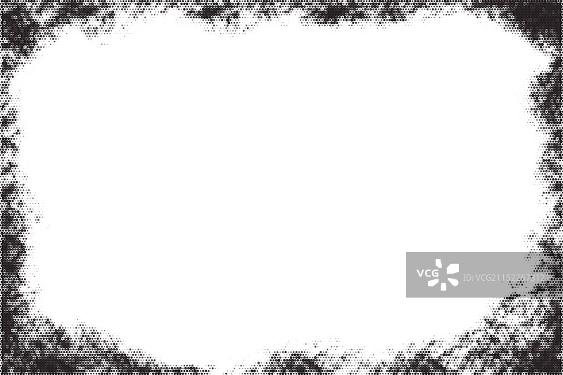 带有纹理颗粒边缘点状的半色调框架图片素材