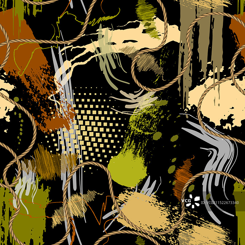 手绘涂鸦笔触无缝图案图片素材