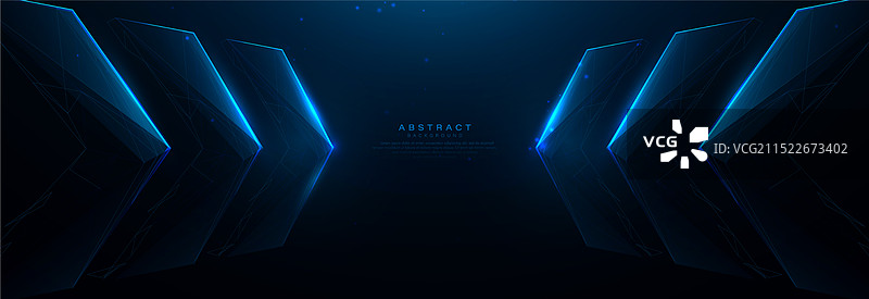 蓝色箭头前进霓虹灯发光箭头图片素材