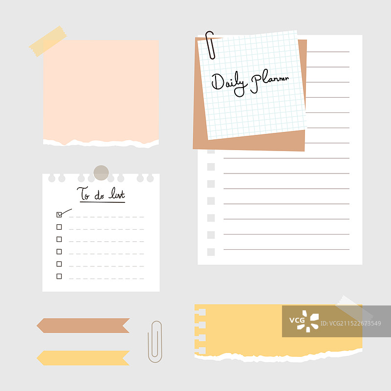 纸张撕纸线条便条纸合集图片素材