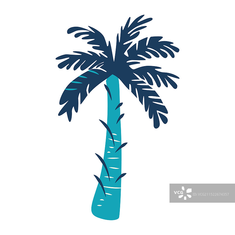 程式化的鲜艳色彩棕榈树图片素材