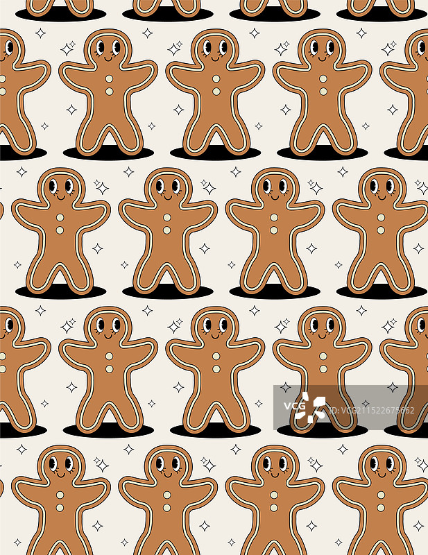 姜饼人圣诞节图案图片素材