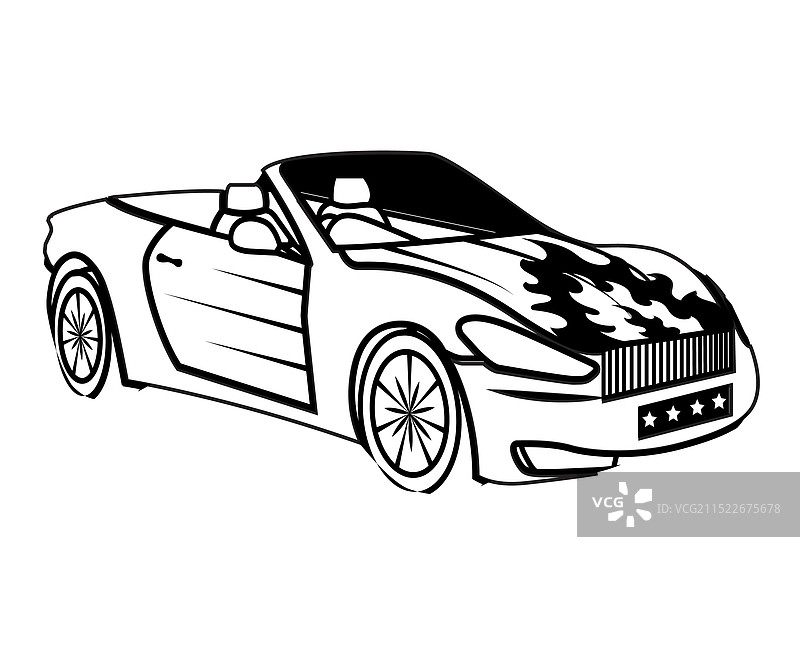 超级跑车复古图标图像图片素材