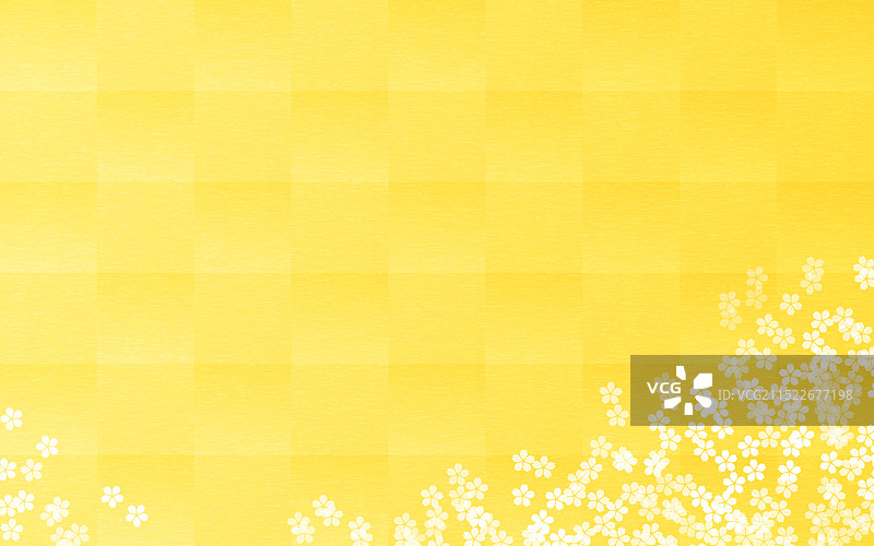 樱花和金箔新年日式图案图片素材