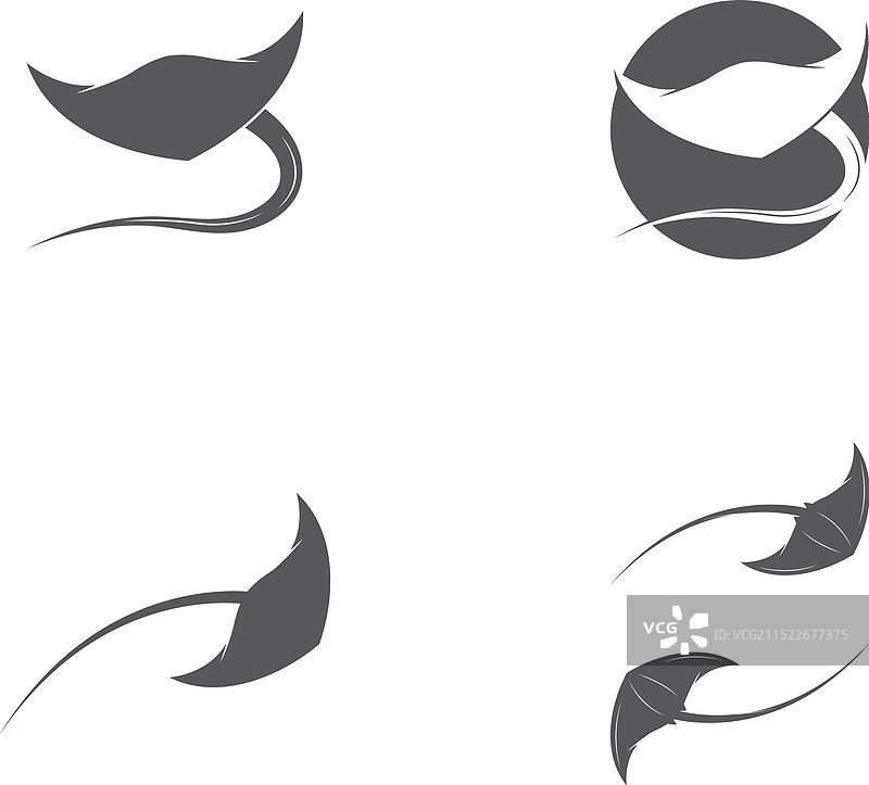 黄貂鱼logo插画图片素材