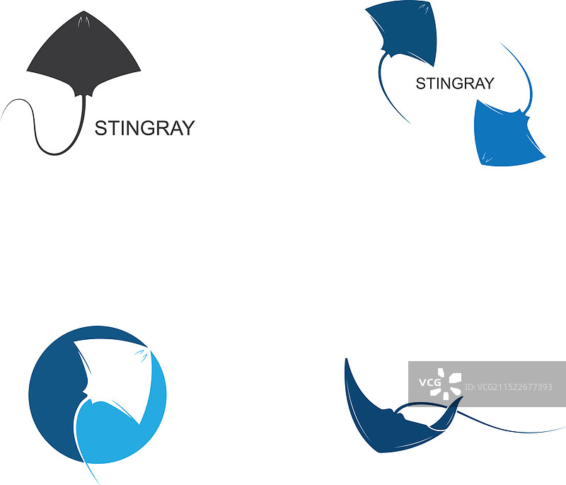 黄貂鱼logo插画图片素材