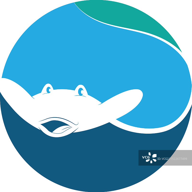 黄貂鱼logo插画图片素材