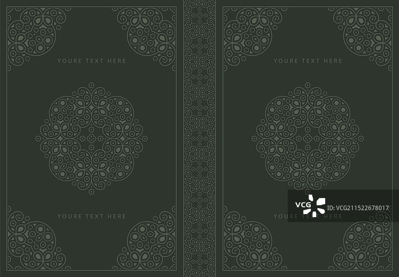 复古装饰书籍封面设计模板图片素材