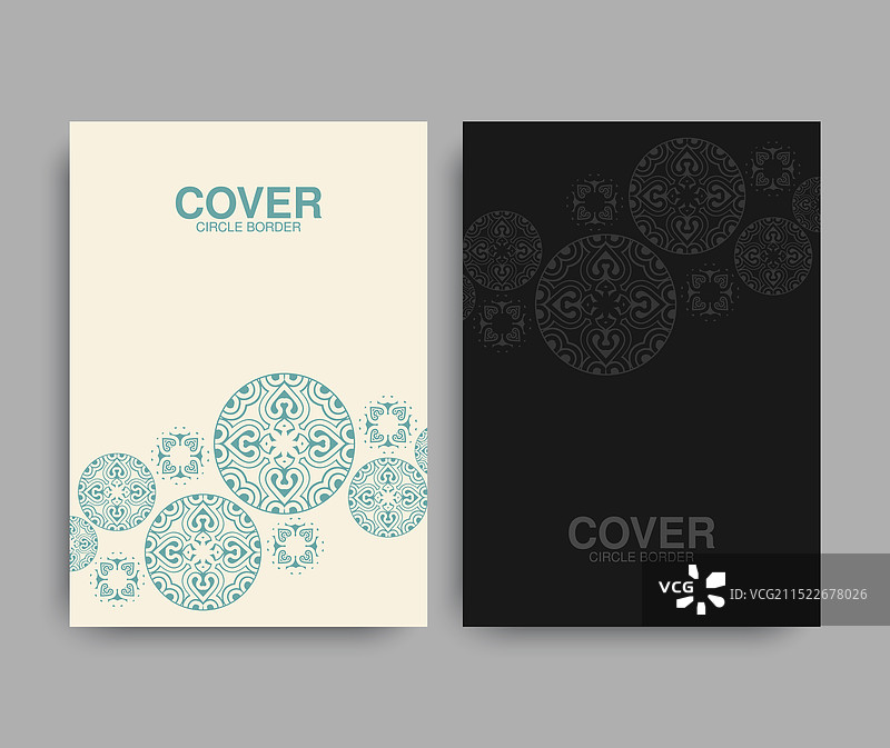 扁平风格曼陀罗封面合集图片素材