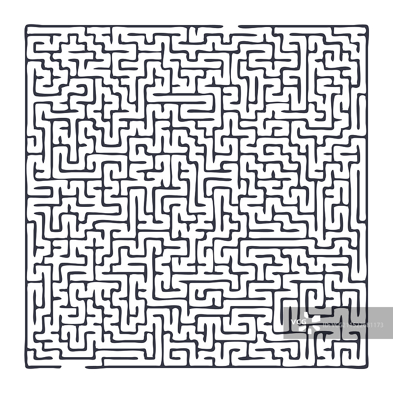 迷宫形状设计元素：一个入口图片素材