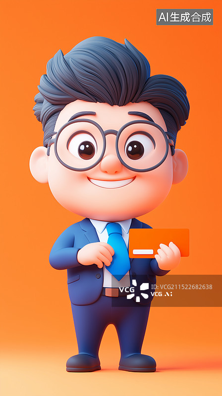 【AI数字艺术】拿银行卡的商务男士图片素材