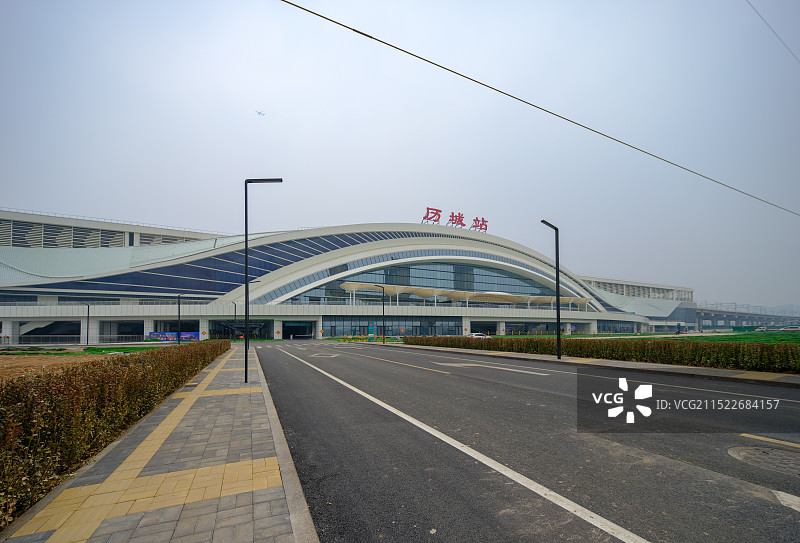 山东济南火车站-历城站外景图片素材