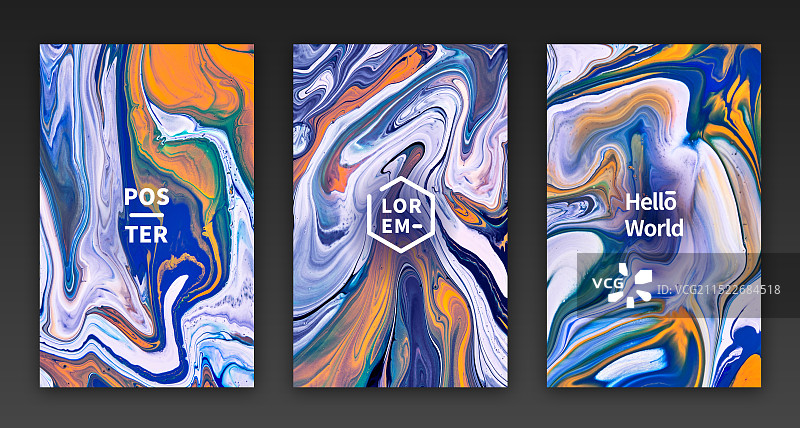 自然抽象流体艺术装饰海报图片素材