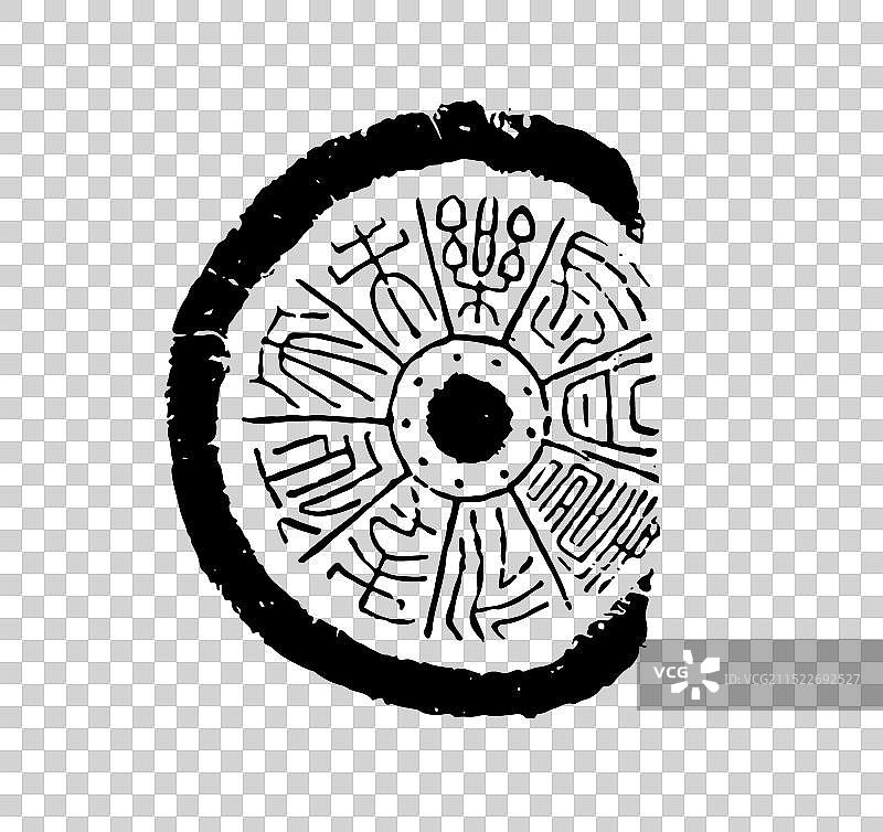 古代瓦当拓片艺术汉朝文化古代，图腾，神秘，花纹图片素材