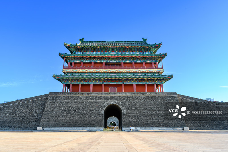 北京中轴线建筑，正阳门城楼与箭楼图片素材