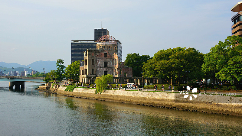 日本广岛县广岛市，位于广岛市内的原爆遗址图片素材