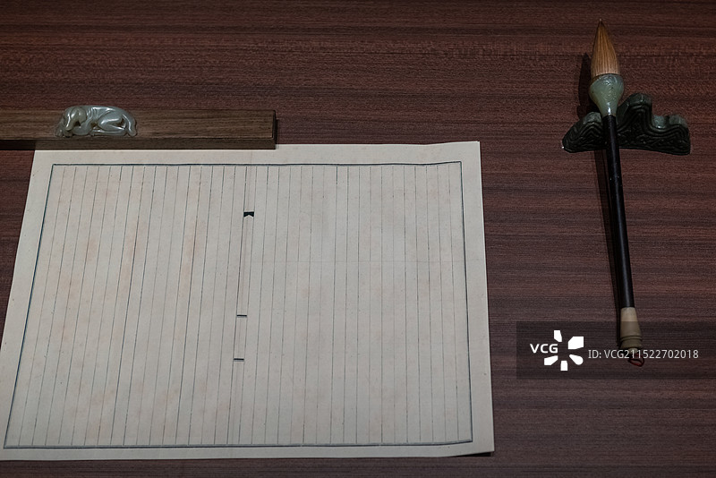 毛笔和信笺，中国传统文化图片素材