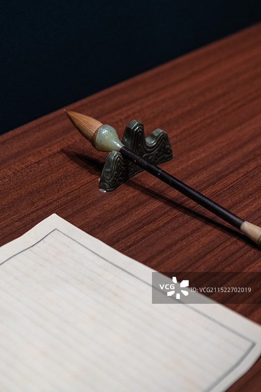 毛笔和信笺，中国传统文化图片素材