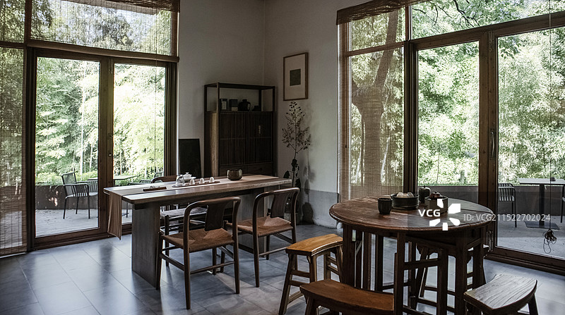 中国元素古风茶室图片素材