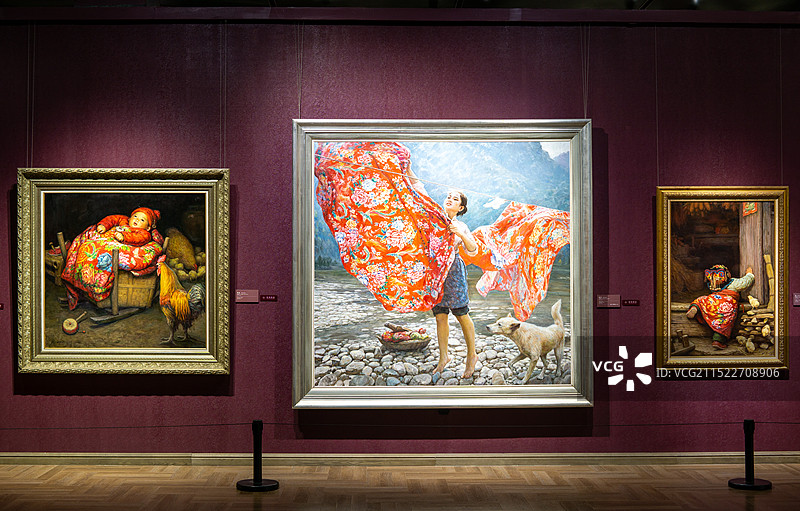 李自健 美术馆画图片素材