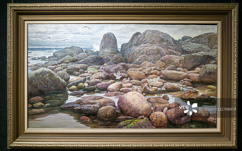 李自健 美术馆画图片素材