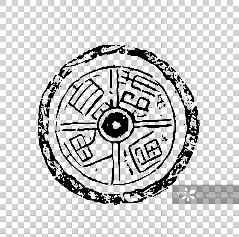 古代瓦当拓片艺术汉朝文化图片素材