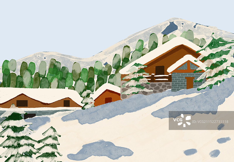 原野的雪图片素材